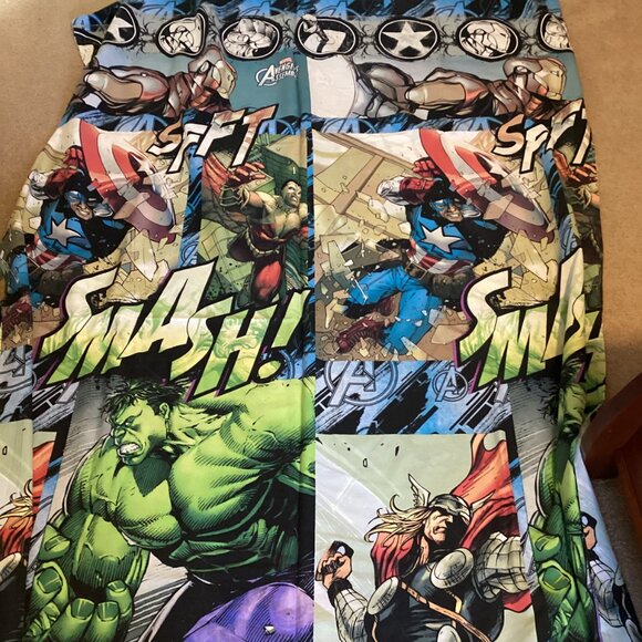 Marvel Avengers Assemble Twin Size Duvet Cover Bedding Hulk Thor Captain America - Picture 4 of 11